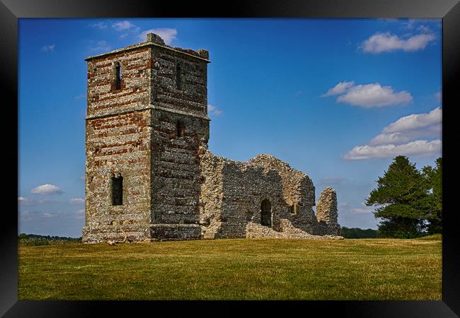 Knowlton Church Ruins, Dorset Framed Print by Phil Clements
