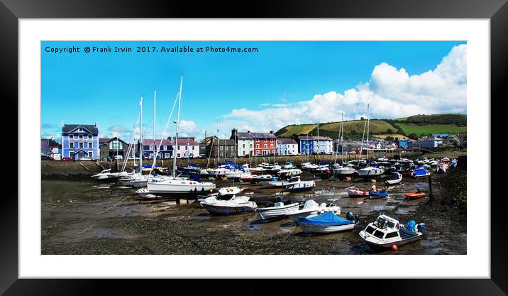 Aberaeron - Tide is out! Framed Mounted Print by Frank Irwin