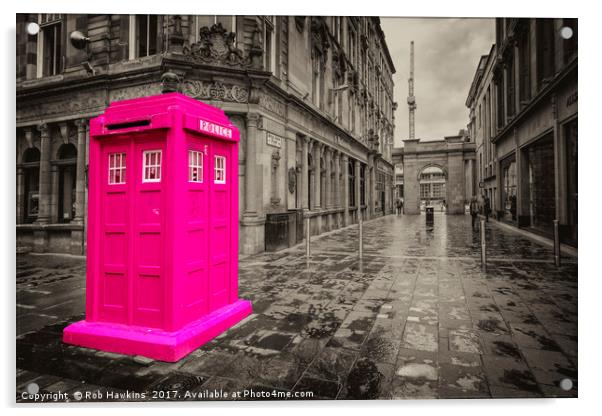 Pink DOC Box  Acrylic by Rob Hawkins