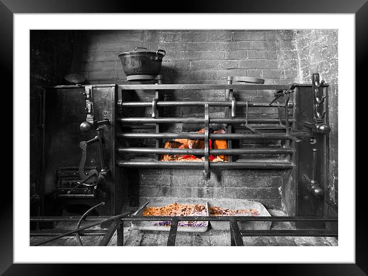 Victorian Cast Iron Cooking Range Framed Mounted Print by Mike Gorton