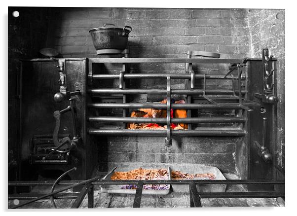 Victorian Cast Iron Cooking Range Acrylic by Mike Gorton