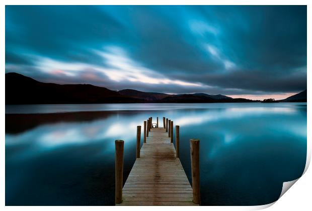 Derwent water dawn  Print by John Finney