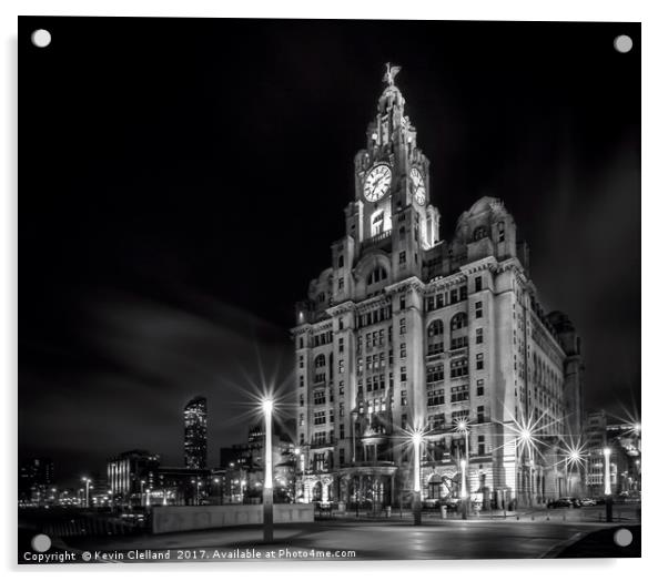 Liver Building Acrylic by Kevin Clelland