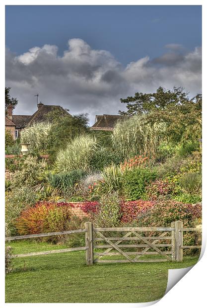 Gated Garden at Leeds Castle Print by Chris Thaxter