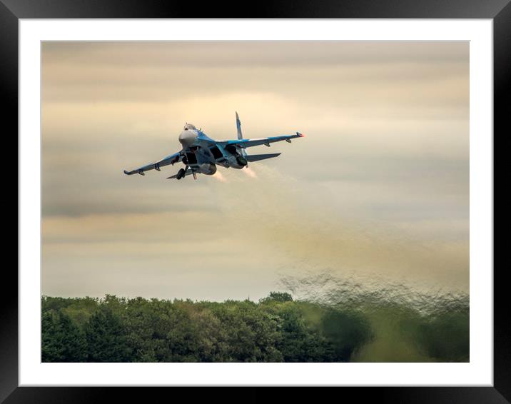 Sukhoi Su-27 Flanker Framed Mounted Print by Emma Woodhouse