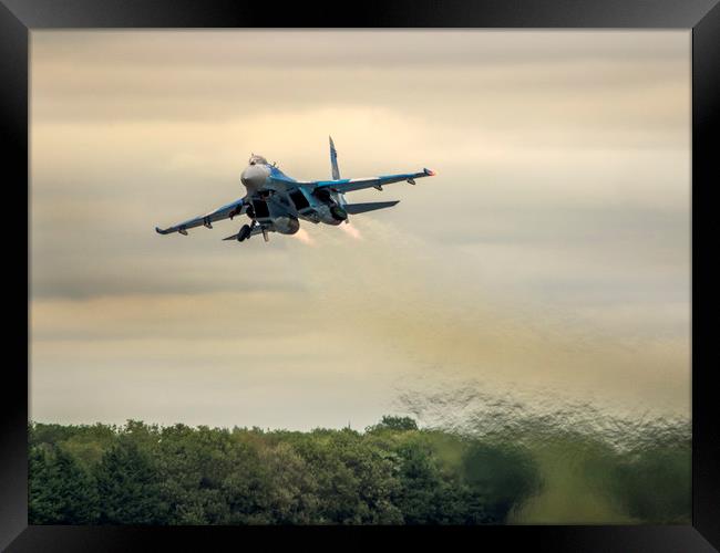 Sukhoi Su-27 Flanker Framed Print by Emma Woodhouse