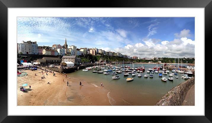 Tenby Framed Mounted Print by Tony Bates