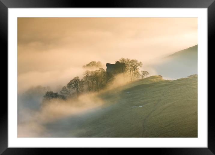 Peveril Castle Framed Mounted Print by John Finney