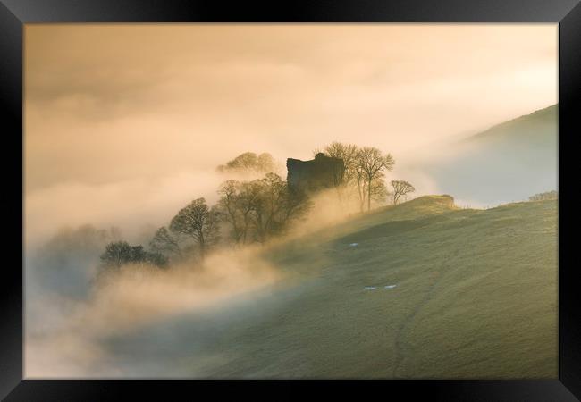 Peveril Castle Framed Print by John Finney