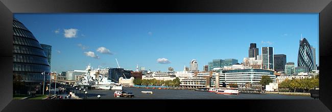 City of London and the South bank of the Thames Framed Print by Chris Day