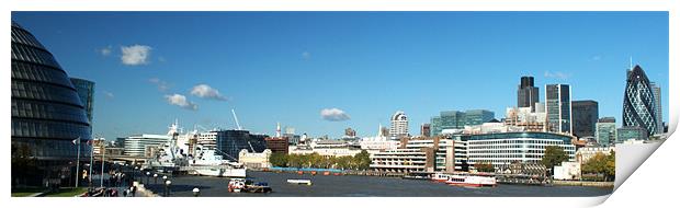 City of London and the South bank of the Thames Print by Chris Day