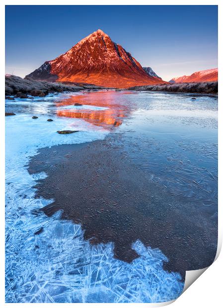 River Etive and The Buachaille  Print by John Finney