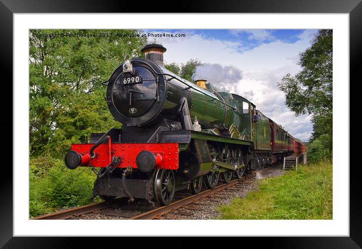 6990 Witherslack Hall Locomotive Framed Mounted Print by Derrick Fox Lomax