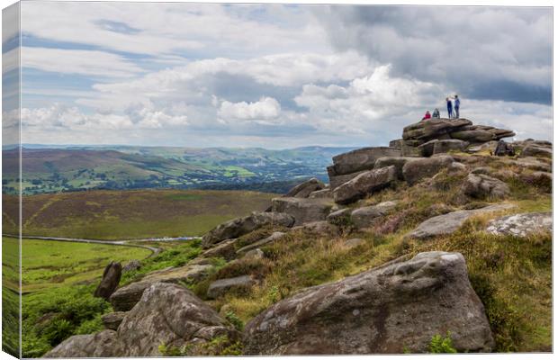 Higger Tor Summit Canvas Print by Jennifer Higgs