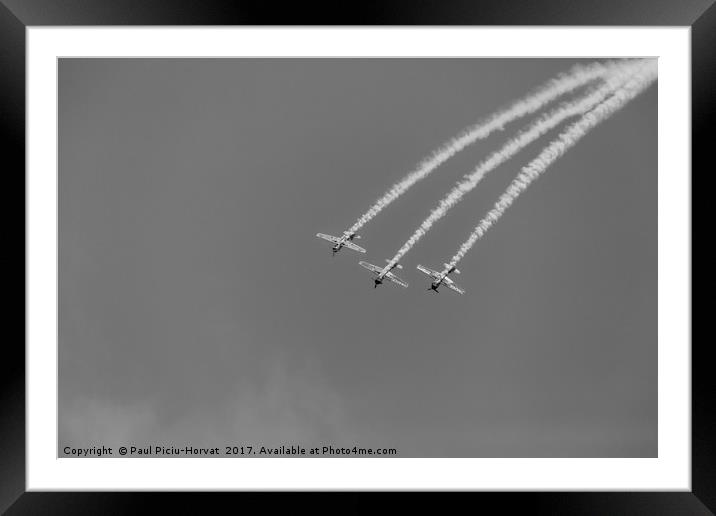 YAK-52 Air Acrobatics Framed Mounted Print by Paul Piciu-Horvat