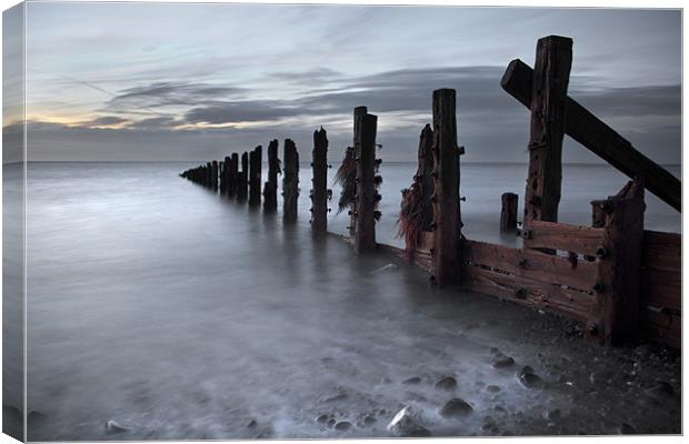 An October Dawn At The Spurn Canvas Print by Steve Glover
