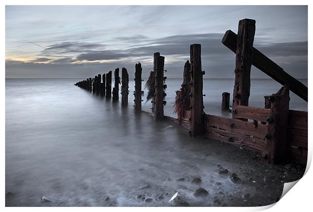 An October Dawn At The Spurn Print by Steve Glover