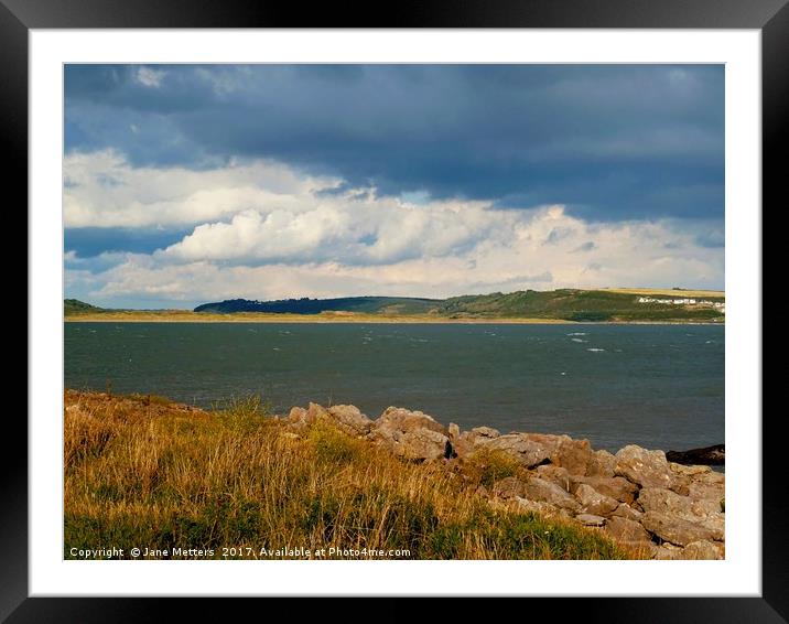      Looking Across The Sea                        Framed Mounted Print by Jane Metters