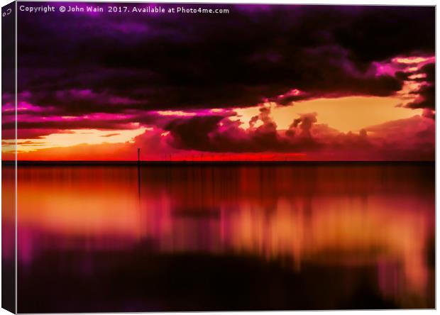 Another Place at Sunset Canvas Print by John Wain