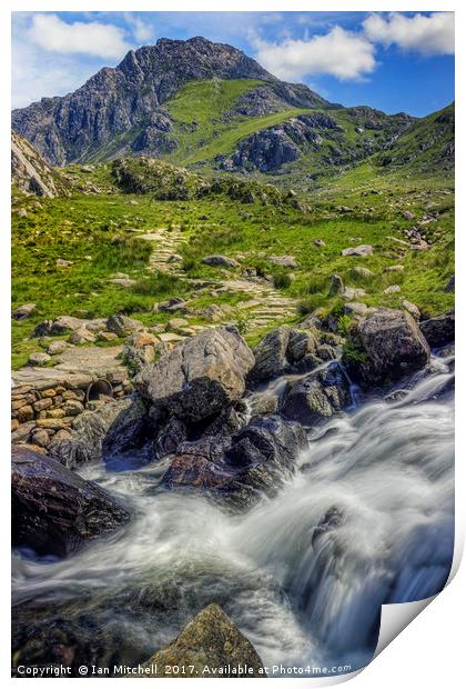 Path To Tryfan  Print by Ian Mitchell