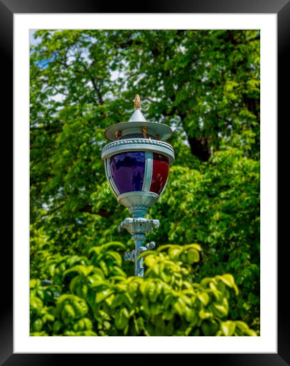 Historic Lamp, Warsaw, Poland Framed Mounted Print by Mark Llewellyn