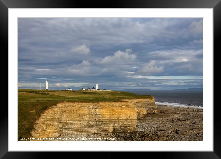 Nash Point Lighthouse, south Wales Framed Mounted Print by Heidi Stewart