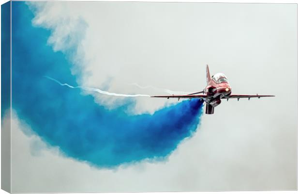 Red Arrow - Blue Smoke Canvas Print by J Biggadike