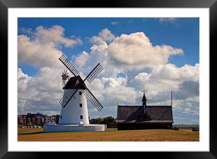 Bright summer clouds over Lytham Framed Mounted Print by David McCulloch