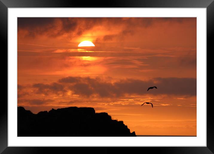 Sunset over the Moray Firth Framed Mounted Print by alan todd