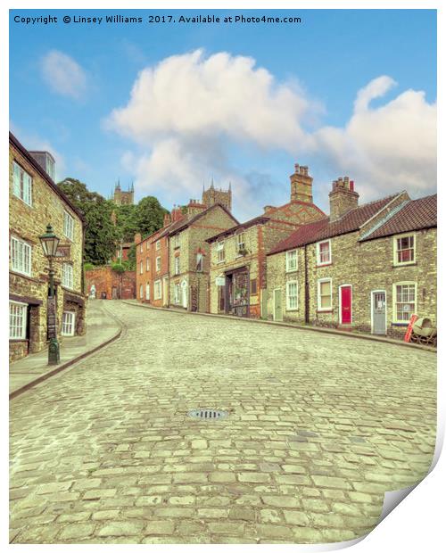 Steep Hill, Lincoln                                Print by Linsey Williams