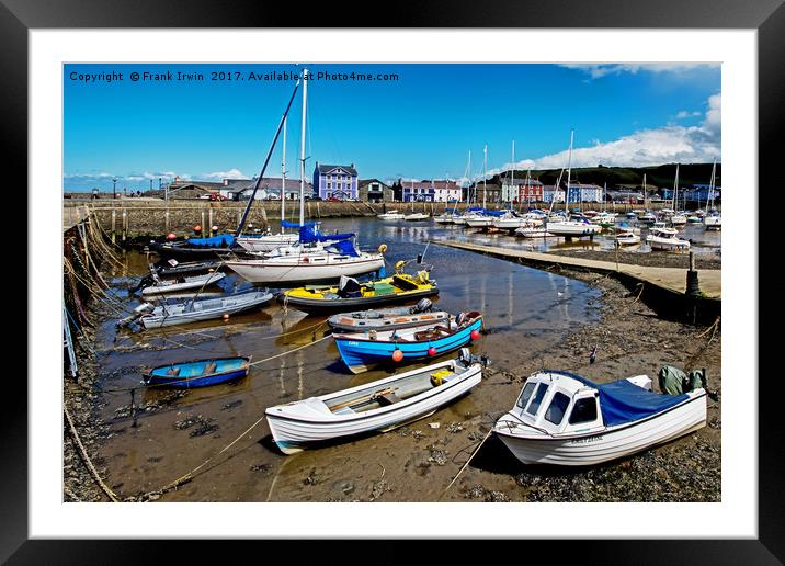 Aberaeron Harbour, Tide out! Framed Mounted Print by Frank Irwin
