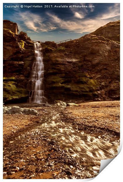 Tintagel Waterfall # 2 Print by Nigel Hatton