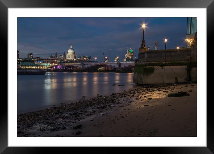 London Waterside Framed Mounted Print by Richard Jones