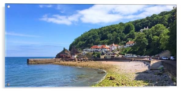 Babbacombe beach and harbour Acrylic by Anthony Kellaway