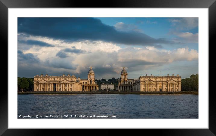 The Old Royal Naval College, Greenwich Framed Mounted Print by James Rowland