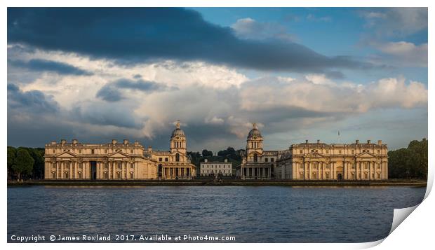 The Old Royal Naval College, Greenwich Print by James Rowland