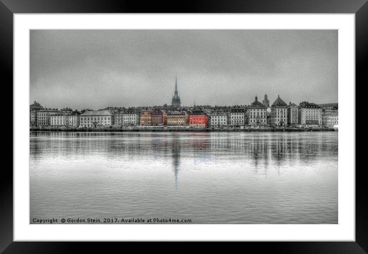 Grey Stockolm Framed Mounted Print by Gordon Stein