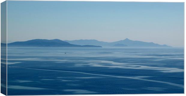 Aegean Blues        Canvas Print by Mike Lanning