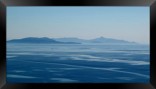 Aegean Blues        Framed Print by Mike Lanning