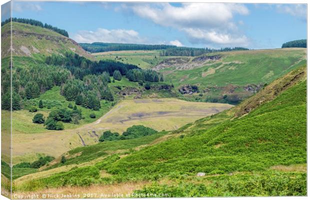 Top of the Rhondda Fawr Valley South Wales Canvas Print by Nick Jenkins