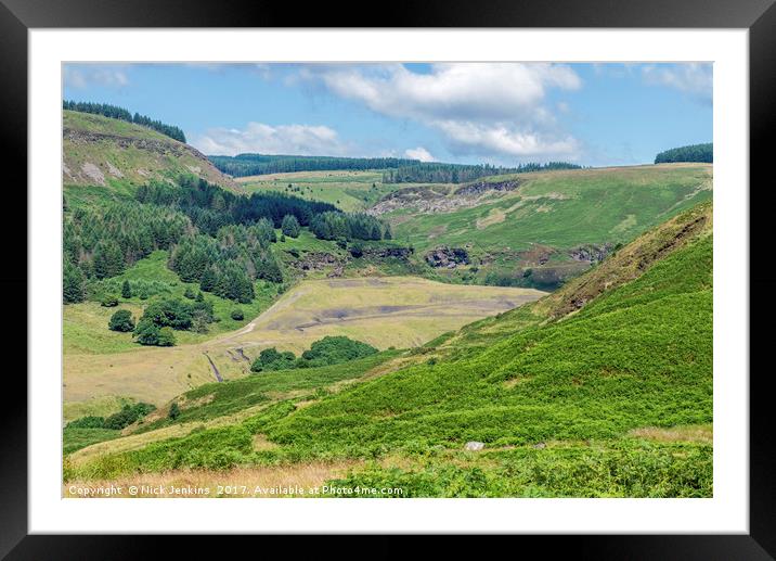 Top of the Rhondda Fawr Valley South Wales Framed Mounted Print by Nick Jenkins