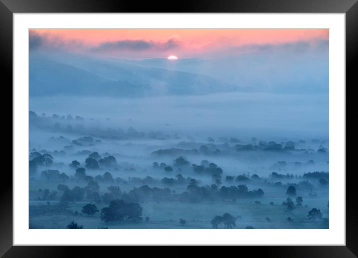 Hope Valley sunrise  Framed Mounted Print by John Finney