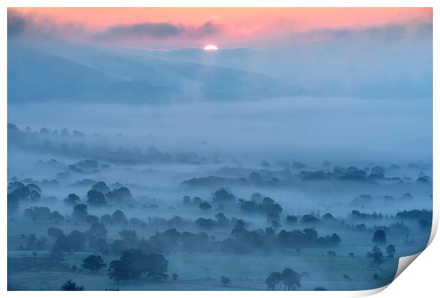 Hope Valley sunrise  Print by John Finney