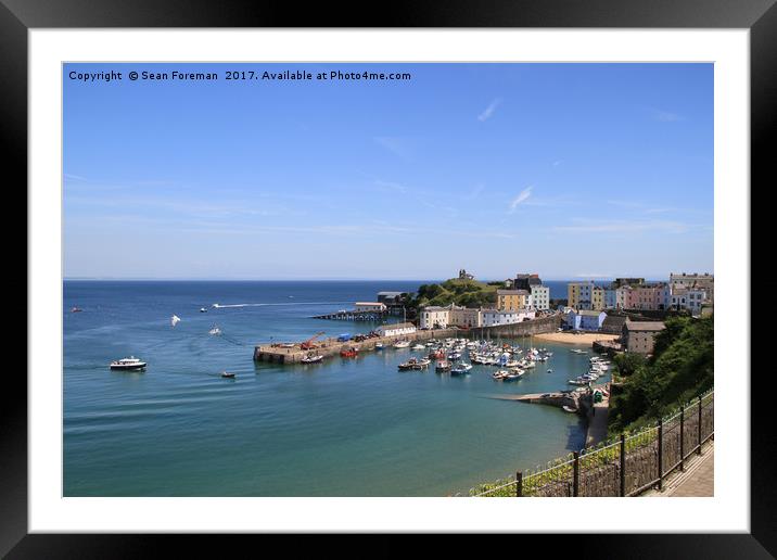 Tenby Harbour Framed Mounted Print by Sean Foreman