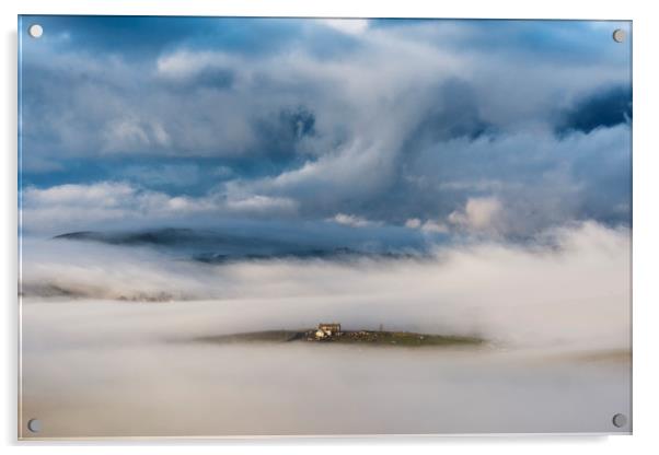 Farm in the Clouds  Acrylic by John Finney