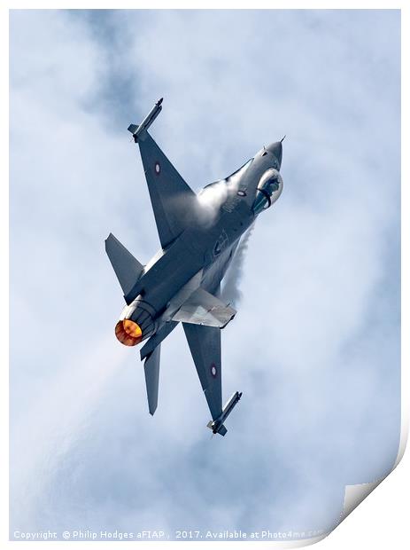 F-16AAM on Reheat Print by Philip Hodges aFIAP ,