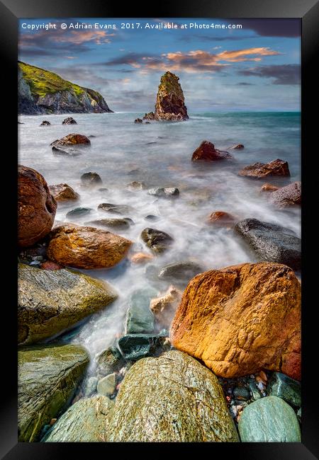 Rhoscolyn Rocky Coastline  Framed Print by Adrian Evans