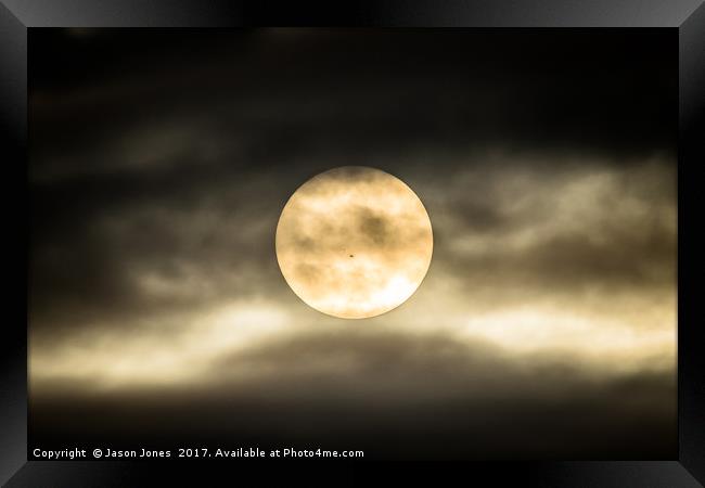 Large AR2665 Dark Spot on the Sun July 2017 Framed Print by Jason Jones