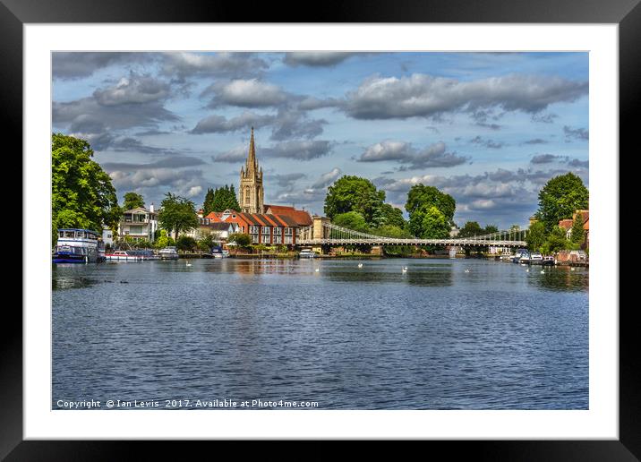 Marlow on Thames Framed Mounted Print by Ian Lewis