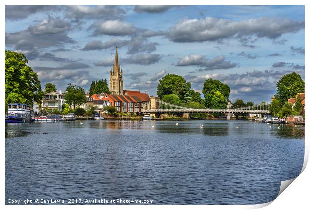 Marlow on Thames Print by Ian Lewis